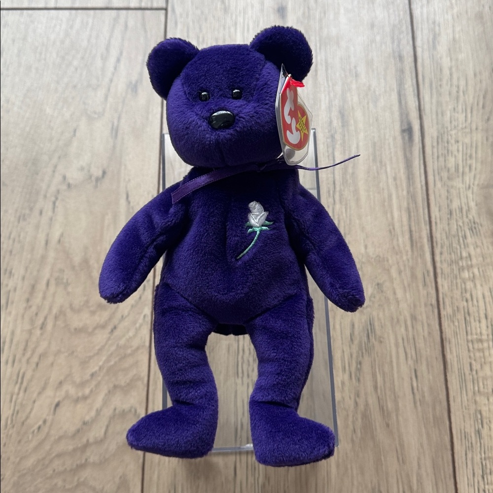 Princess Diana Beanie Baby PE Pellets Indonesia Rare No Space Tag 1997 with Case